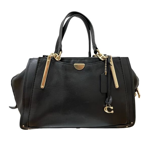 Coach Dreamer 36 Smooth Leather Satchel Shoulder Tote Bag in Black 31640 - Picture 1 of 16